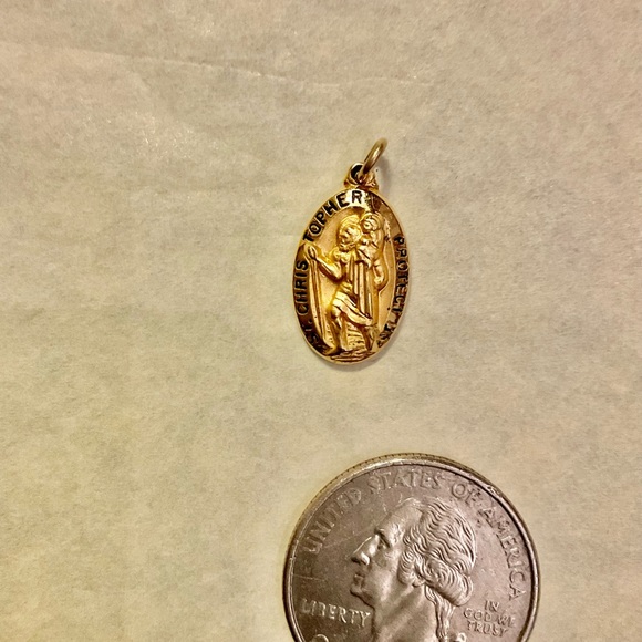 Saint Christopher pendant gold clad - Picture 1 of 2
